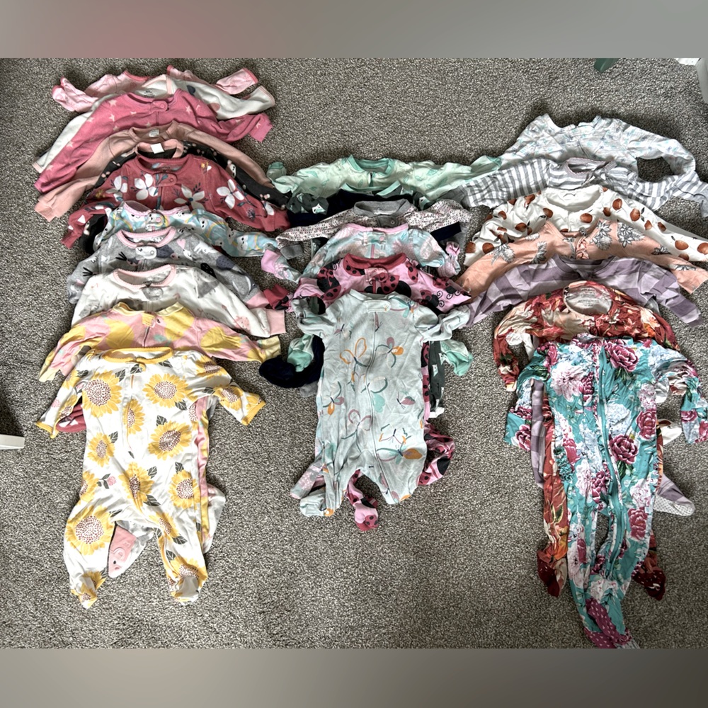 6-9 month baby girl sleeper lot